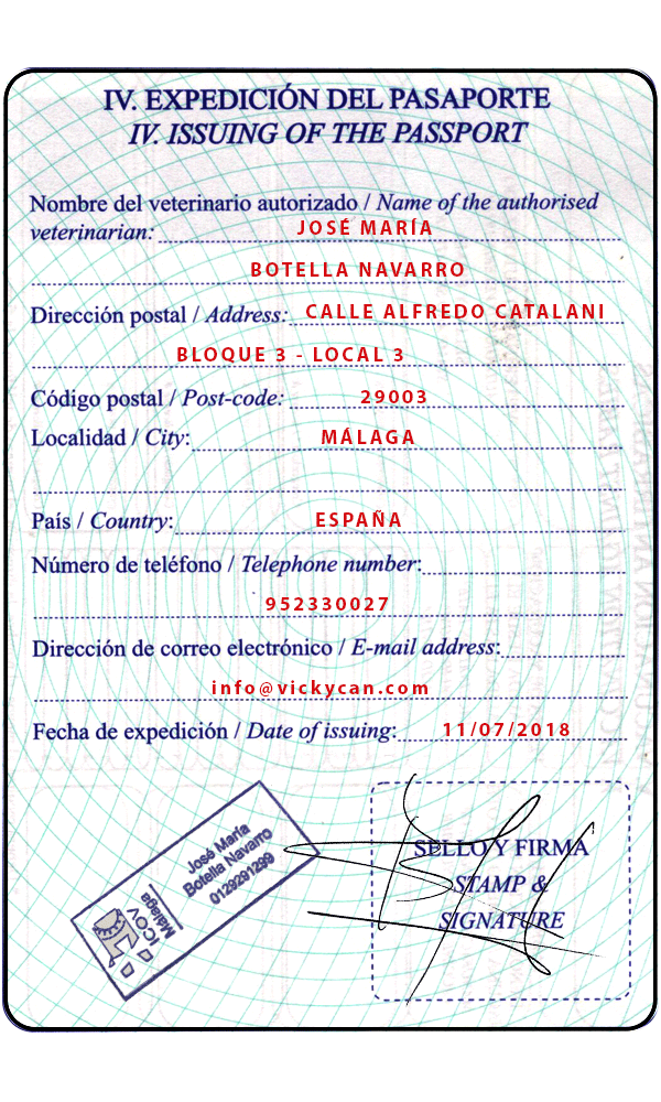 Expedición del pasaporte